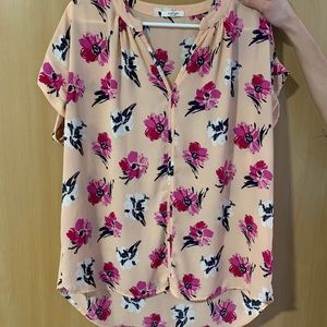 Pleione floral blouse